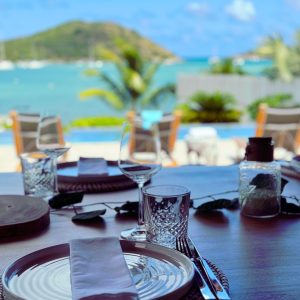 lunch table private villa